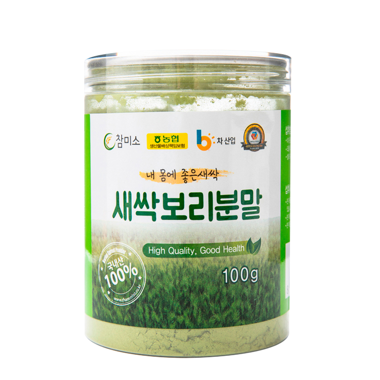 참미소 새싹보리분말 100g 국산 국내산 무농약 가루 초미립자
