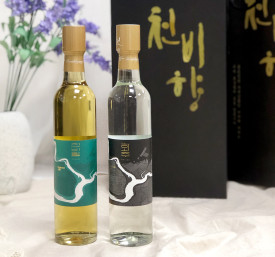 [ 천비향 화주 + 약주 선물 세트 ] 375ml x 각1병 / 오양주 / 쇼핑백O