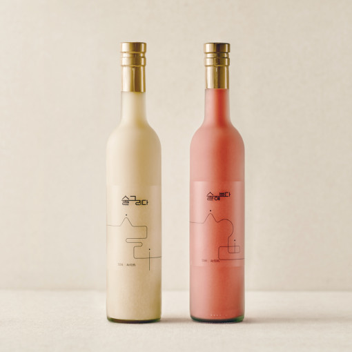[ 술그리다 + 술예쁘다 선물 세트] 500ml x 각1병 / 10.9도 / 탁주