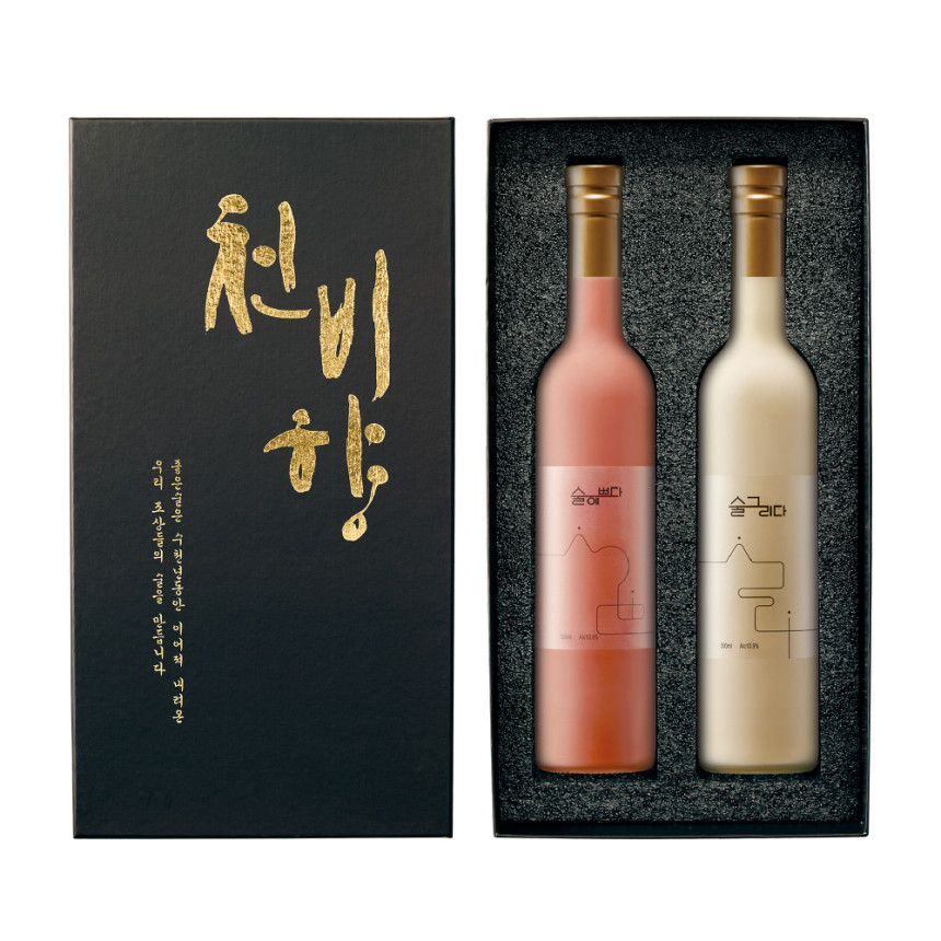 [ 술그리다 + 술예쁘다 선물 세트] 500ml x 각1병 / 10.9도 / 탁주