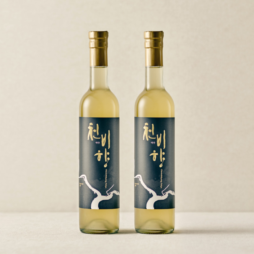 [ 천비향 약주 선물 세트 ] 500ml x 2병 / 16도 / 오양주 / 쇼핑백O