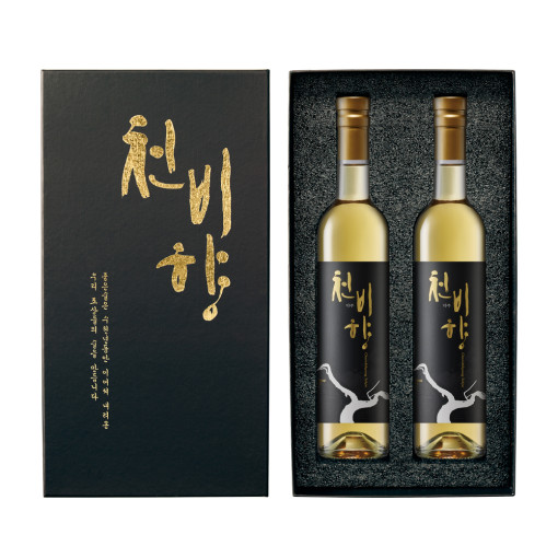 [ 천비향 약주 선물 세트 ] 375ml x 2병 / 16도 / 약주 / 오양주 / 쇼핑백 O