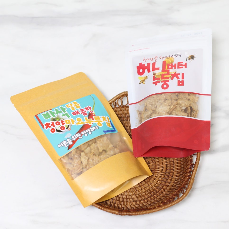 천연 재료로 만든 허니버터/ 청양마요 누룽칩