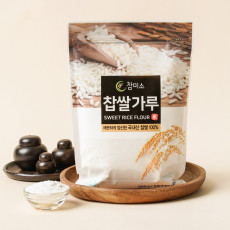 참미소 국산 찹쌀가루 1kg 국내산 찹쌀 건식 버터떡 만들기 죽 이유식 (500g 2봉)
