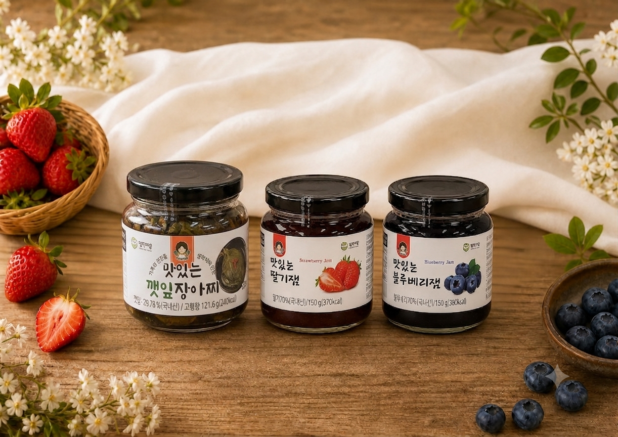 26추석) 잼, 장아찌 선물세트 / 잼 150g x 2병, 장아찌 350g 1병